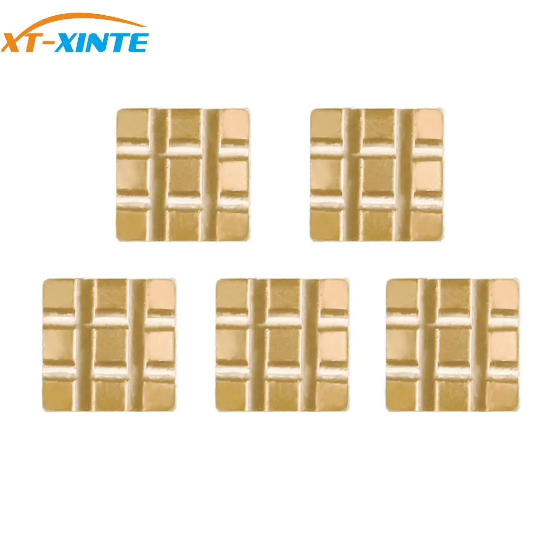 

5PCS XT-XINTE Mini Heatsink with Thermal Conductive Adhesive Tape Heatsink Copper Pad Shim for GPU CPU VGA VGA RAM Chipset SCR