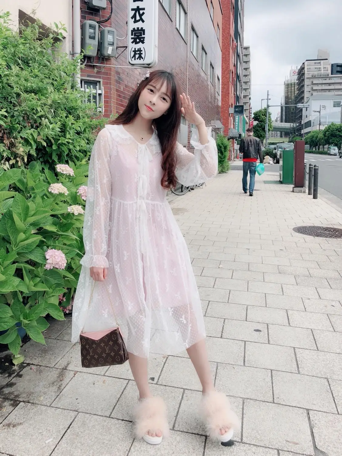 

Летнее прозрачное белое платье с защитой от солнца, мягкое платье в викторианском стиле с высокой талией для девочек, Милая Фея для девочек, ...