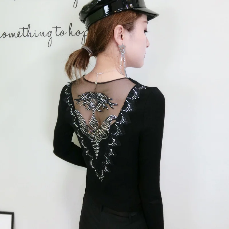 Алмазный Camisetas Mujer 2021 футболка для женщин Стразы женские футболки топ Vetement Femme в