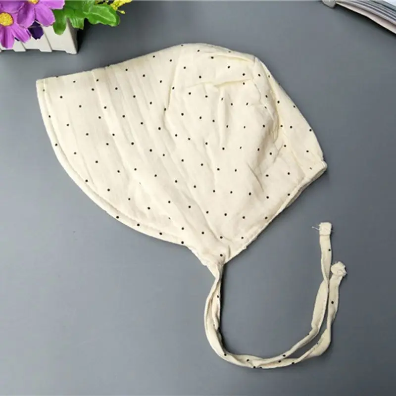 

New Dot Cotton Baby Hat Summer Vintage Infant Bonnet Hat for Girls Adjustable Baby Hat 0-2 Years