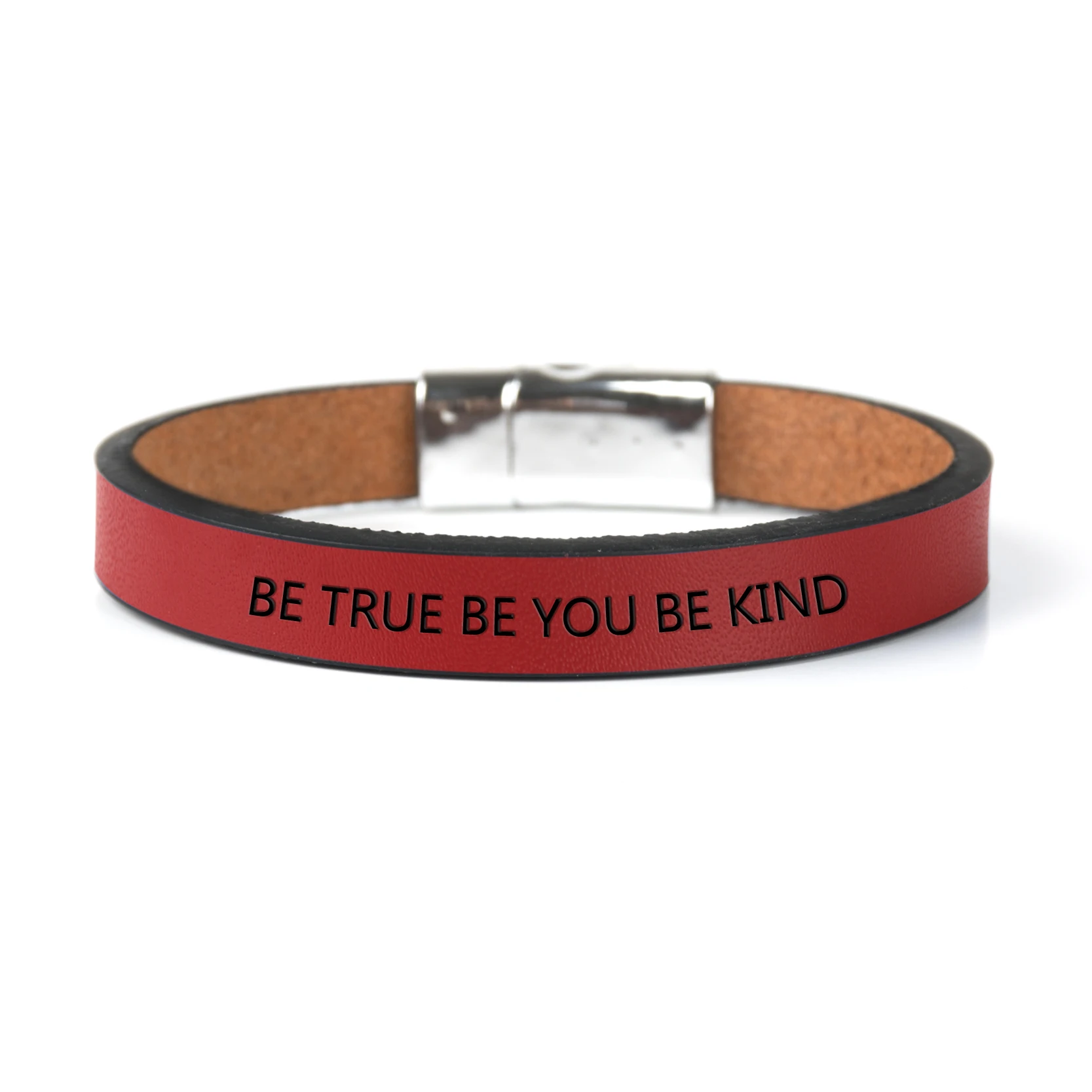 BE TRUE YOU KIND кожаный браслет сообщение манжеты браслеты для женщин мужчин кнопки с