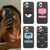 hot ferragnies eyes chiara phone case for iphone 7 8 plus xr se 2020 for iphone 13 12 11 pro x xs max silicone cover
