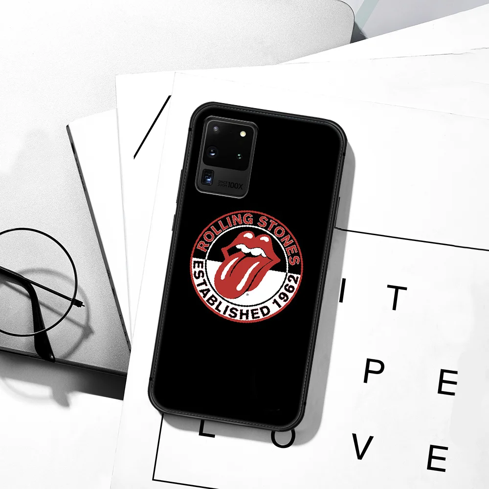 

Rolling Stones Rock Band Phone Case For Samsung Galaxy S Note 6 7 8 9 10 E 20 UITRA FE 21 Plus Edge black Cover Luxury Cell Tpu