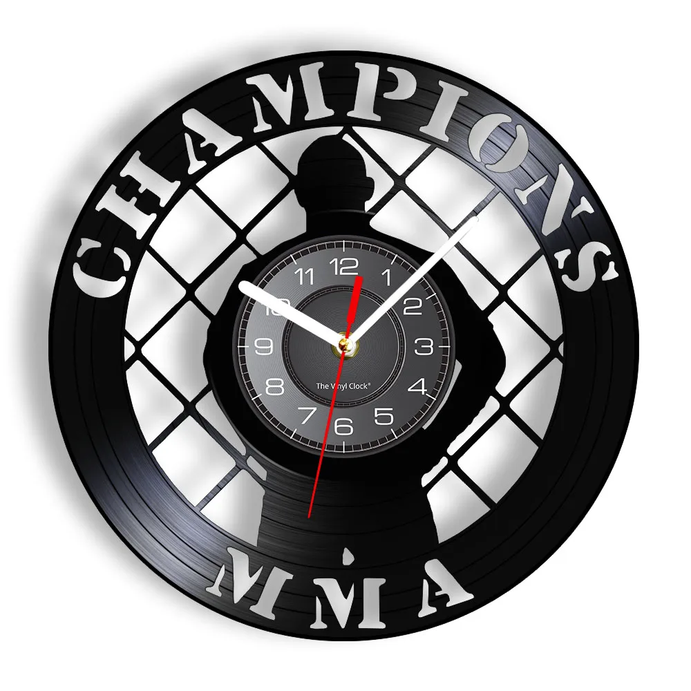 Настенные часы с виниловой пластиной в стиле MMA Champion настенные подсветкой для