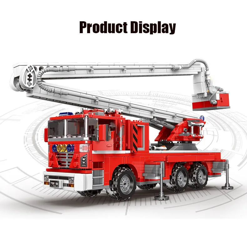 

Fire Fighting City Rescue Blocks Bricks Toy City Fire Control Building Blocks Fire Truck Engine Vehicle with Fireman figures