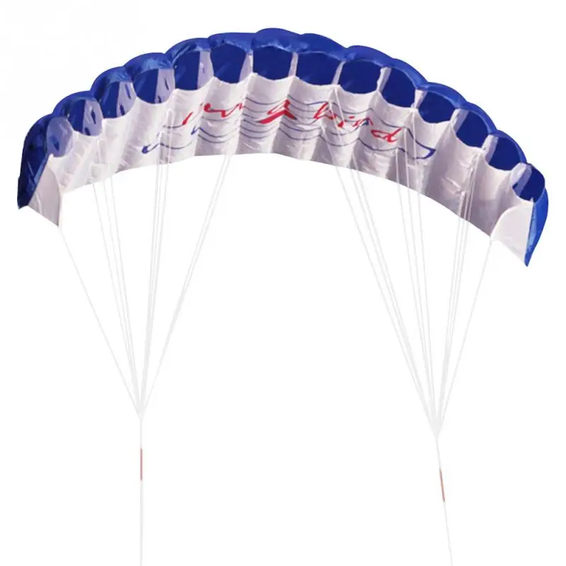 

1.4M Parafoil Kite Kids Outdoor Fun Toys Long Shape Blue Kite Garden With Handle Beach Flying Toy Dual Line Child Outdoor Fun