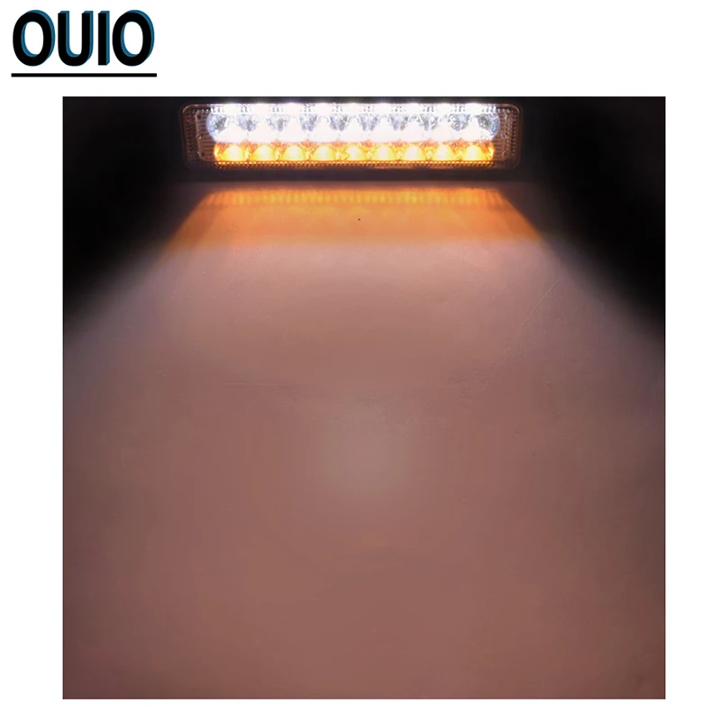 2-рядная белый желтый светодиодный рабочий светильник 4x4 внедорожных автомобилей