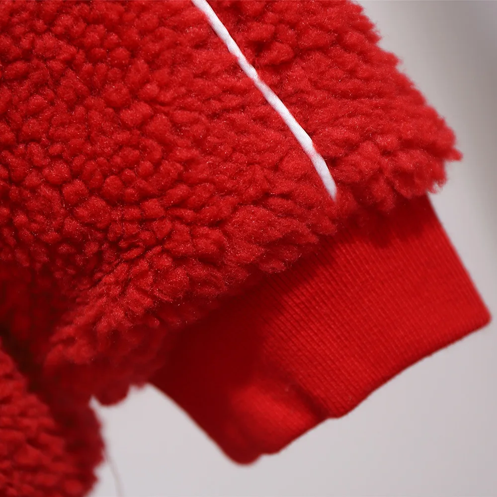

Fleece Lamb Wool Women Coats Autumn and Winter Casual Solid Color Pocktes Single Breasted Coffee Red Thick Plus Size Jackets