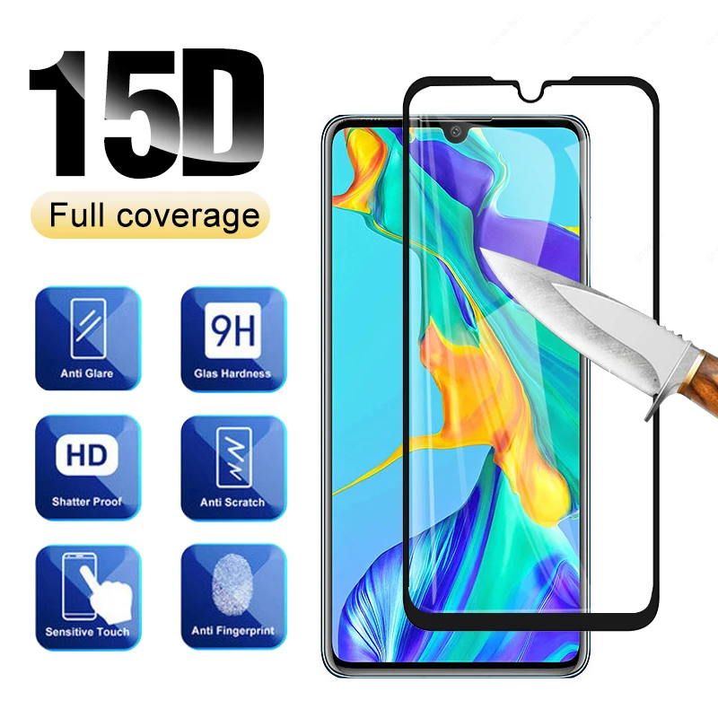 Закаленное защитное стекло с полным покрытием для Huawei P30 Lite P20 Pro P20Lite P40 2 шт. |