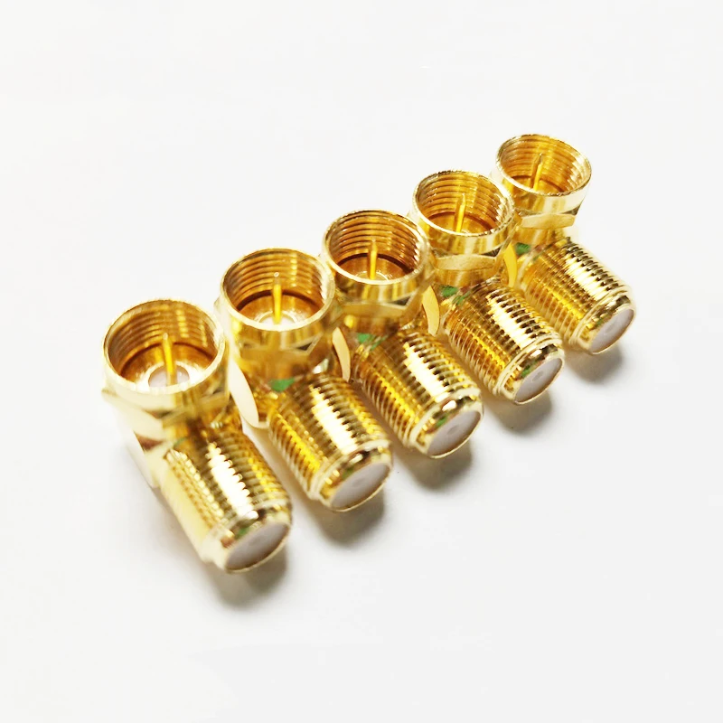 Высококачественные прямые Угловые F-тип F штекер-F гнездо 90 градусов коаксиальные