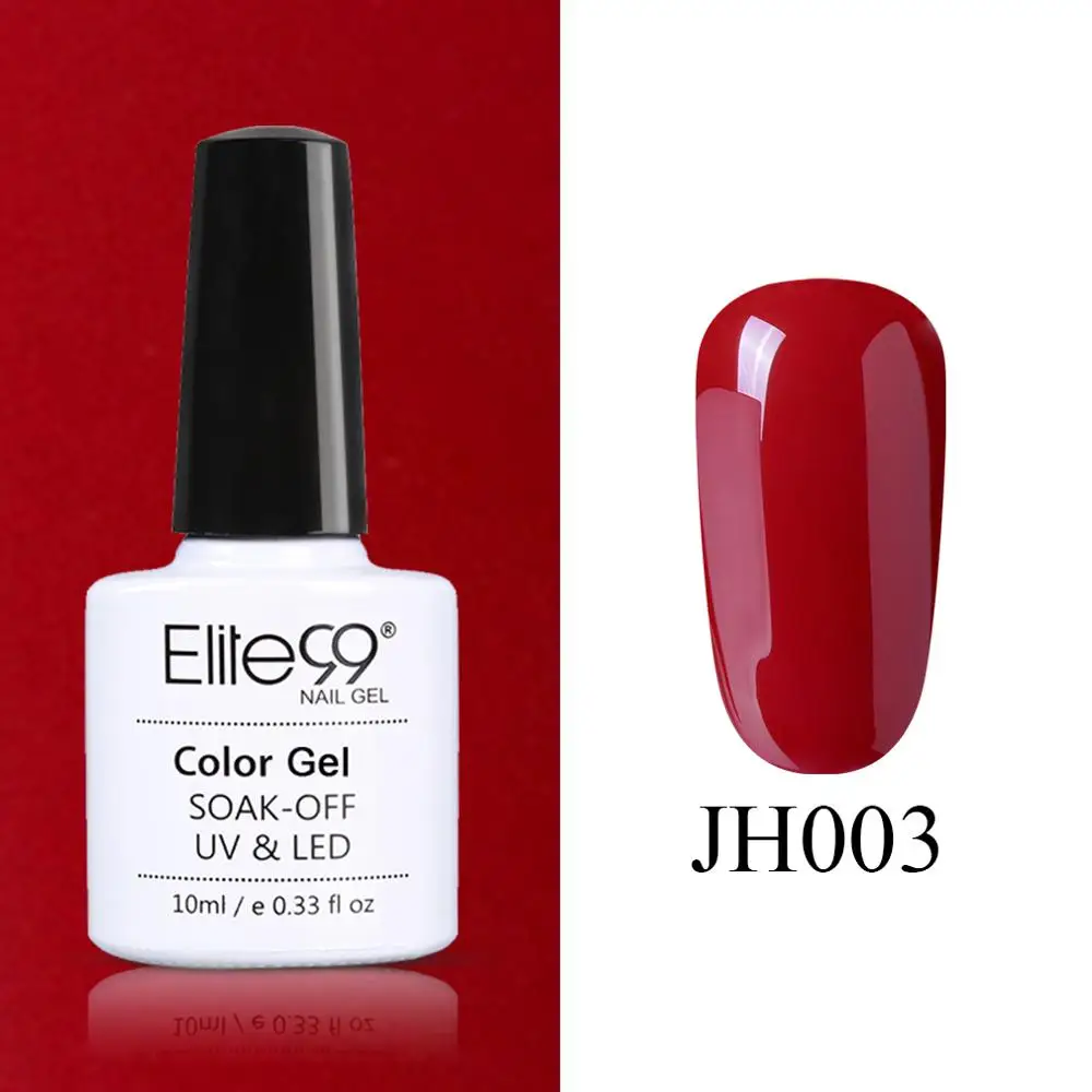 JH003 Elite99 винно-красный гель лак для ногтей 10 мл для дизайна ногтей маникюрный набор Гибридный гель Лаки нужно базовое верхнее покрытие для полигелевого лака - Цвет: JH003