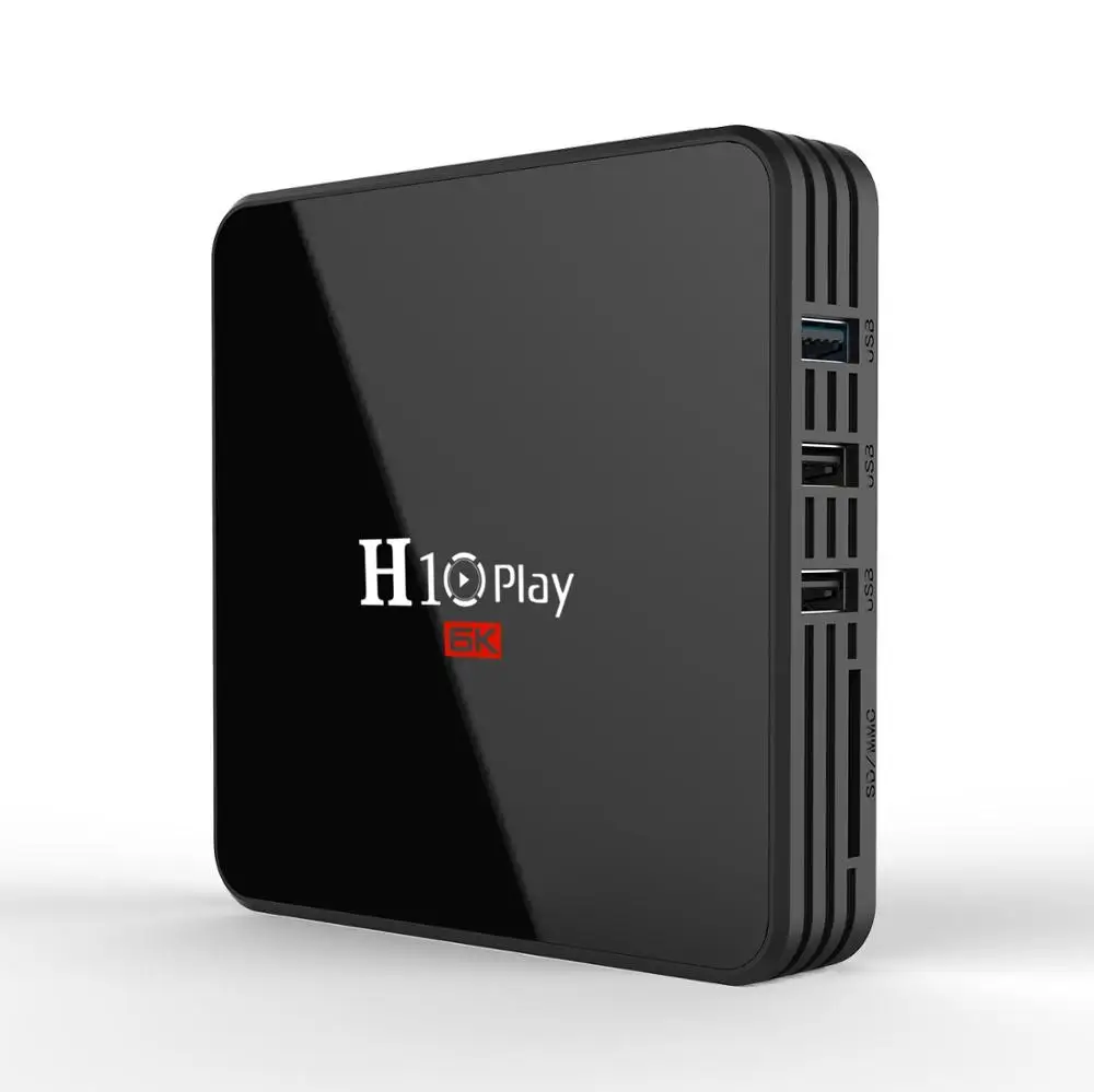 ТВ приставка H10 Play Android 9 0 4 + 32/64 ГБ Allwinner H6 ядра 6K HDR 2 ГГц Wi Fi|ТВ-приставки и