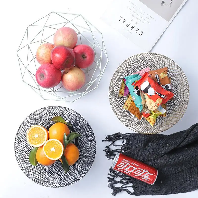 Скандинавское кованое железо геометрическая форма пустотелая корзина для