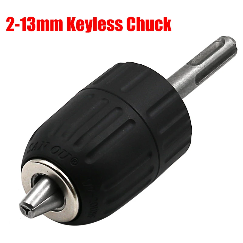 

Quick Change 2mm-13mm 1/2" KEYLESS CHUCK + SDS ADAPTER Drill Bit Quickly Tighten The Drill Bit New