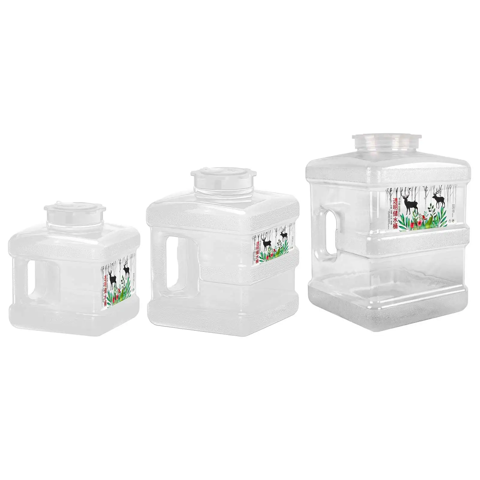 

5/7.5/10L PC Water Container Durable Square Bucket ​Storage Jug Outdoor Driving Water Tank Container For Camping Picnic Hiking