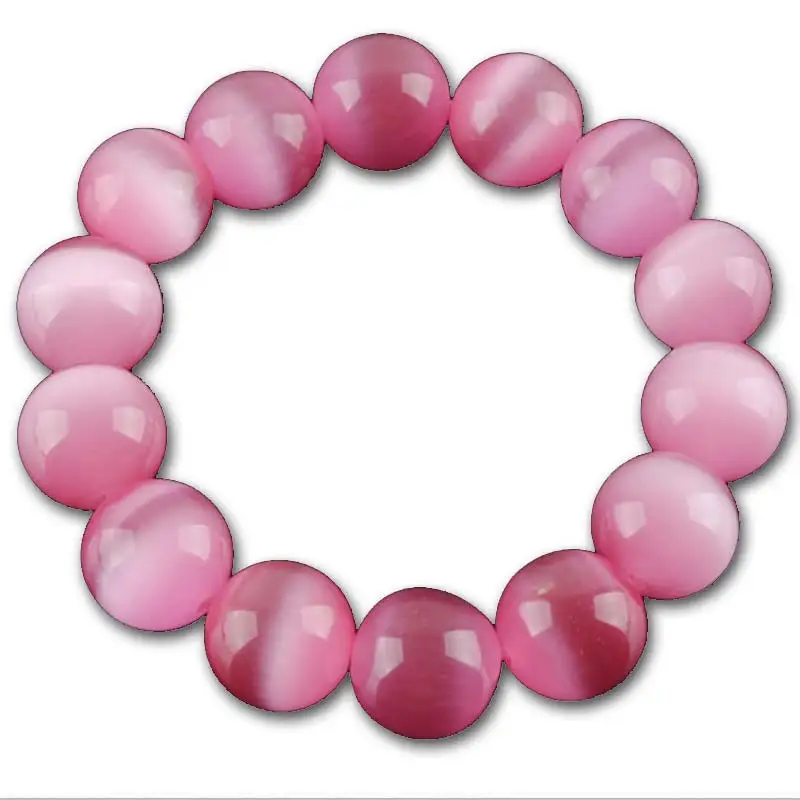 Natural Stone Pink Opal Bracelet Quartz Stretch Bracelet Fashion Healing Jewelry 6/8/10mm Bead Pulseras New Arrival