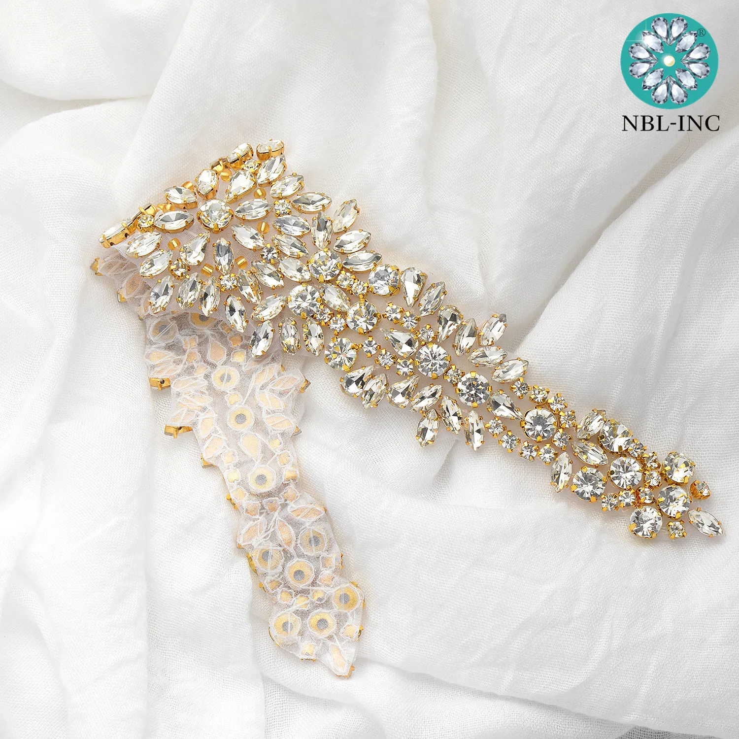 (1 шт.) Золотые кристаллы Свадебный ремень для свадебного платья аксессуары