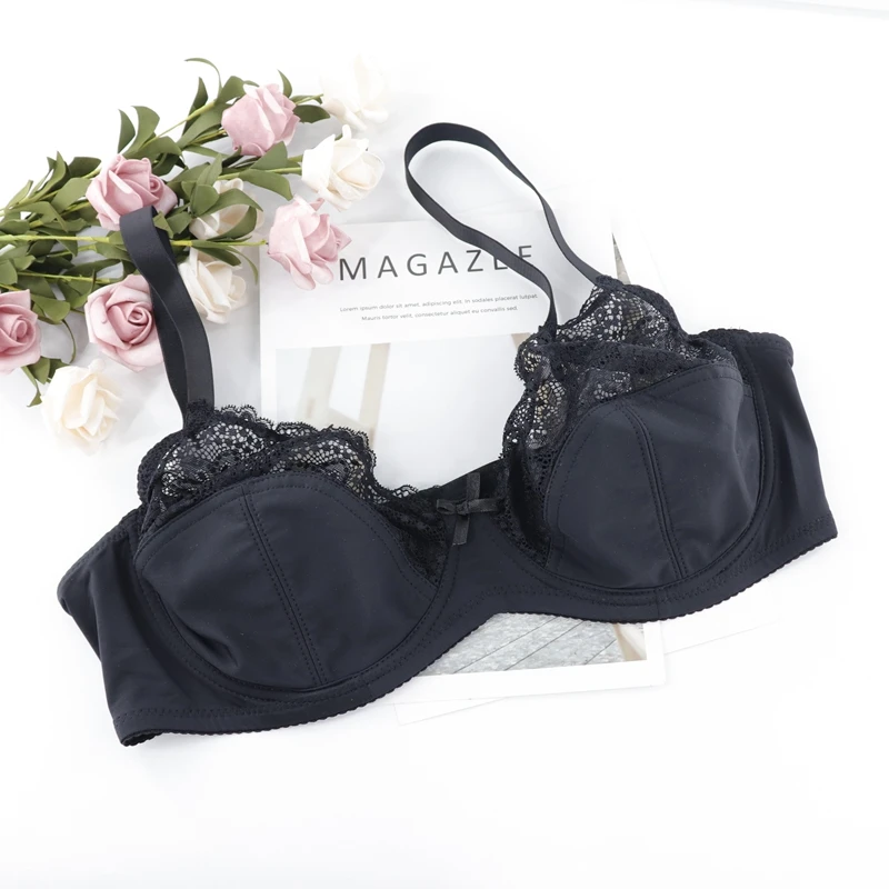Beauwear, Бюстгальтеры без подкладки для женщин, кружевной бюстгальтер без косточек, Цветочная сетка, Bh полупрозрачное сексуальное женское белье D DD E 40 42 44 46 48 50