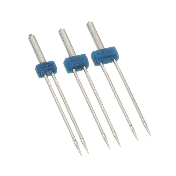 4 шт./компл. двойные сдвоенные иглы смятая прижимная лапка для шитья швейной