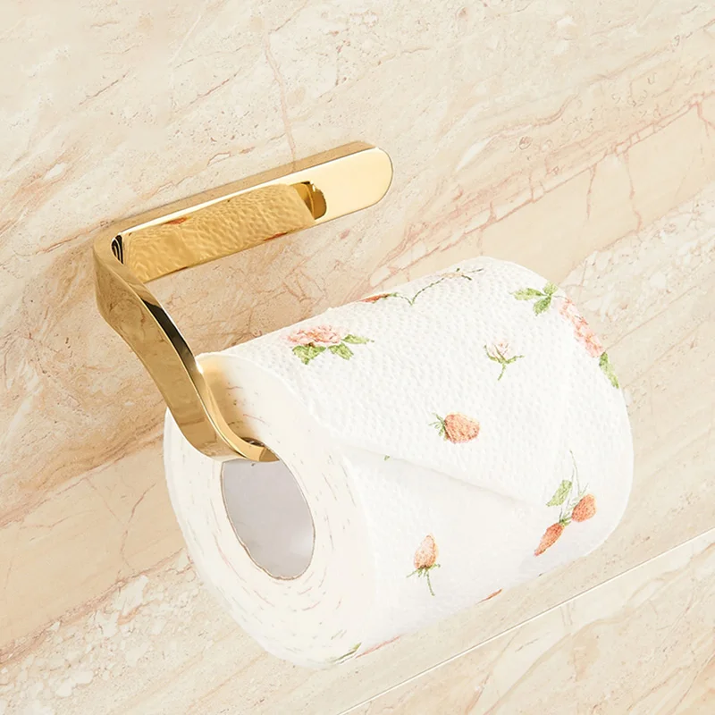 Gold Toilet Paper Holder Bathroom Roll Accessories Simple Design | Обустройство дома