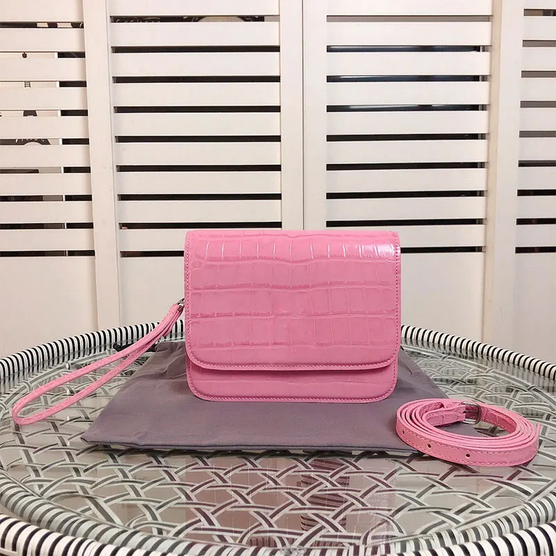 

New Design retro geometric checkered metal letters buckle leather shoulder bag ladies clutch fashion all-match diagonal bag