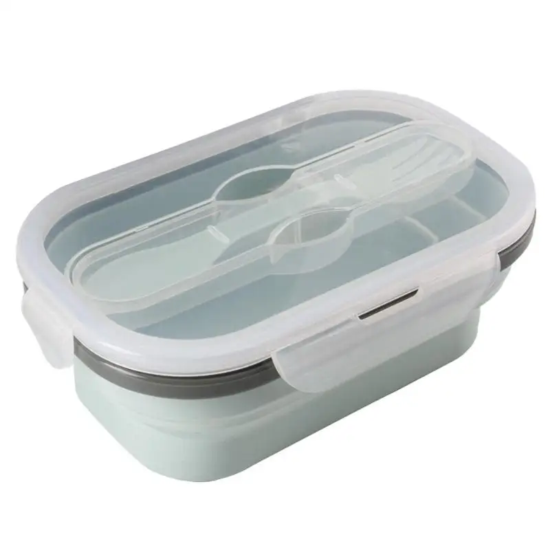 850 мл портативные Мягкие силиконовые Складные Ланч-боксы Складная домашняя