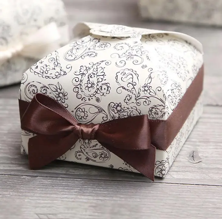 8 шт милые/Kawaii цветочные печатные подарочные коробки для вечеринок сувениры