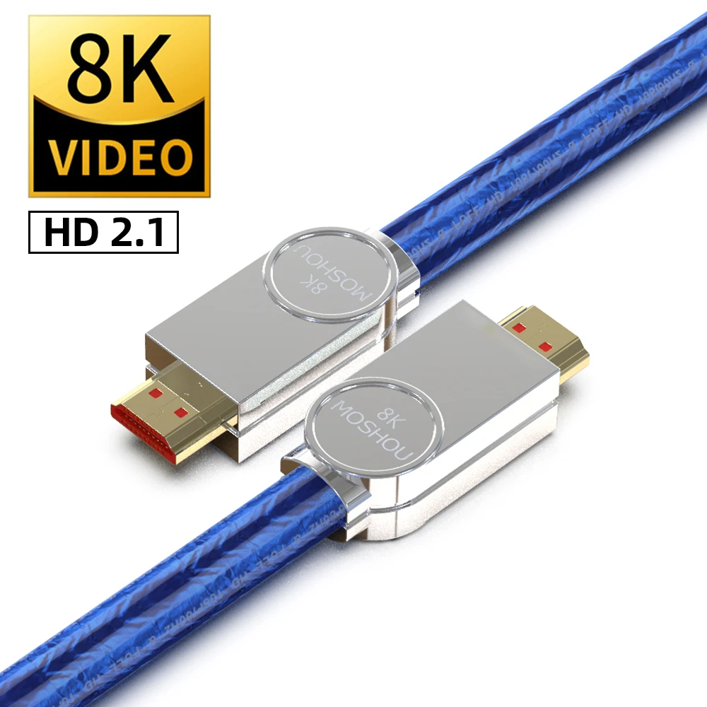 

8K HDMI-совместимые кабели 2,1 48 Гбит/с 8K @ 120 Гц 4K60 @ Гц динамический HDR 4:4:4 HDCP 2,2 3D для ТВ усилитель проектор Blu-Ray видео