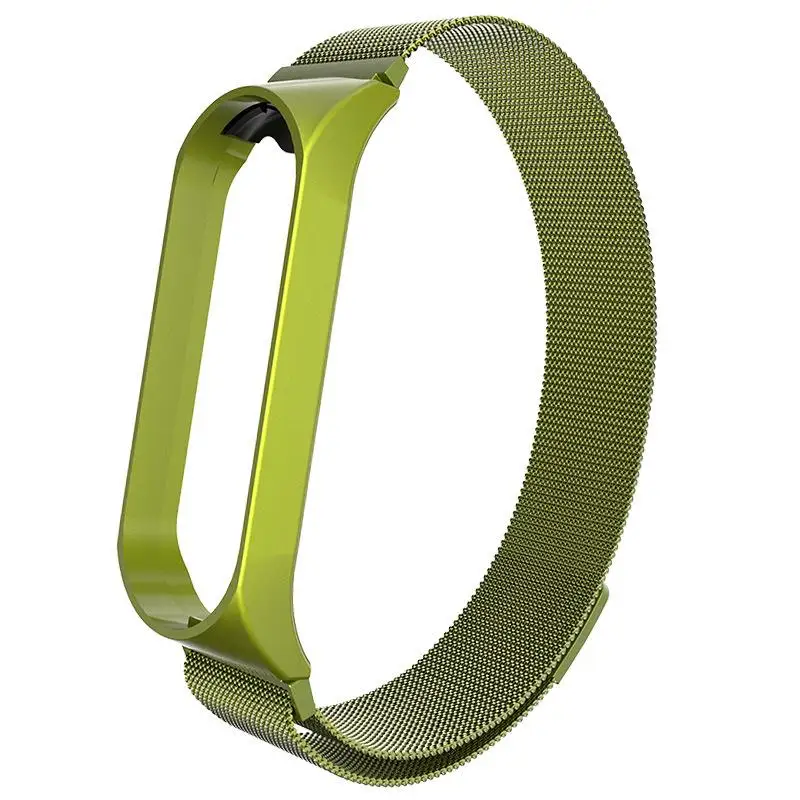Olive Green 10 цветов Новое поступление ремешок для смарт-часов для M3/4 браслет millet Браслет замена с металлической Туфли с ремешком и пряжкой Прямая - Цвет: Olive Green