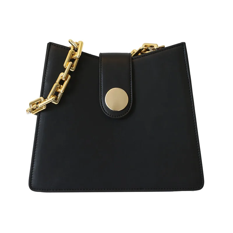 

fashion thick chains women shoulder bags designer handbags luxury pu leather crossbody bag female big purses baguette shape bags