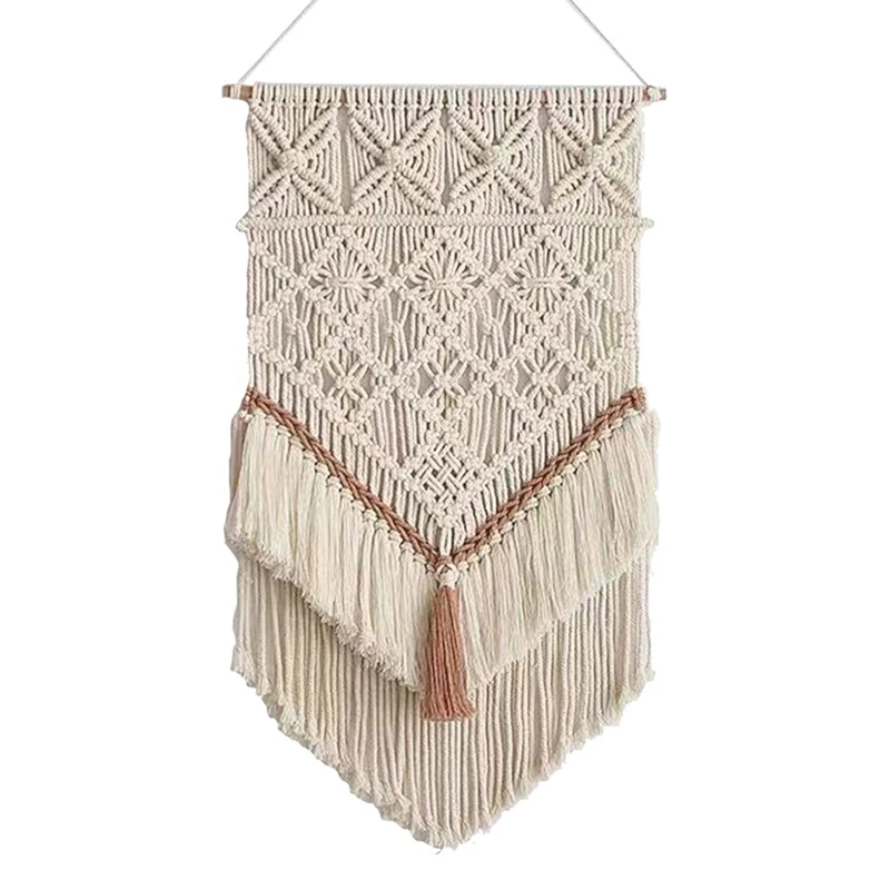 

Butterfly Macrame Wall Hanging - Tassels Curtain Tapestry - Home Decor Living Dining Bedroom - Bohemian