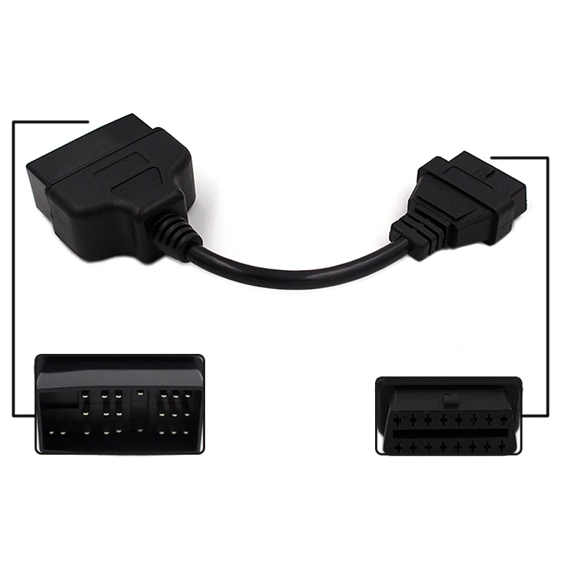 Для Toyota 22Pin к OBDII 16-контактный гнездовой разъем Адаптерный кабель для OBD II