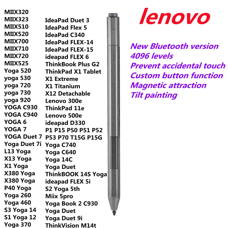 Active Pen 2 W/Bluetooth For Lenovo L380/L390 Yoga L13 X380/X390 X1 Talbet Exterme P40 yoga stylus | Компьютеры и офис