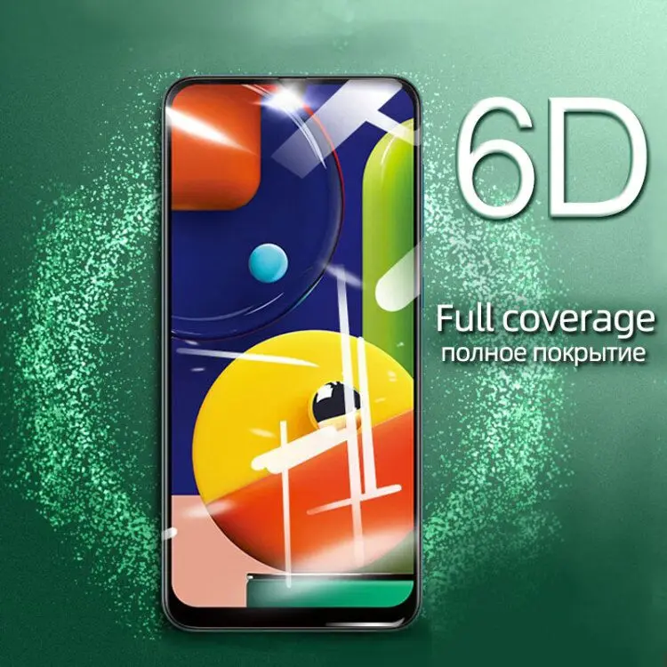 Защитное стекло HOPELF для смартфона Samsung Galaxy A10/A20/A30/A40/A50/A50S/A70 M10/M20/M30 покрытие 6D