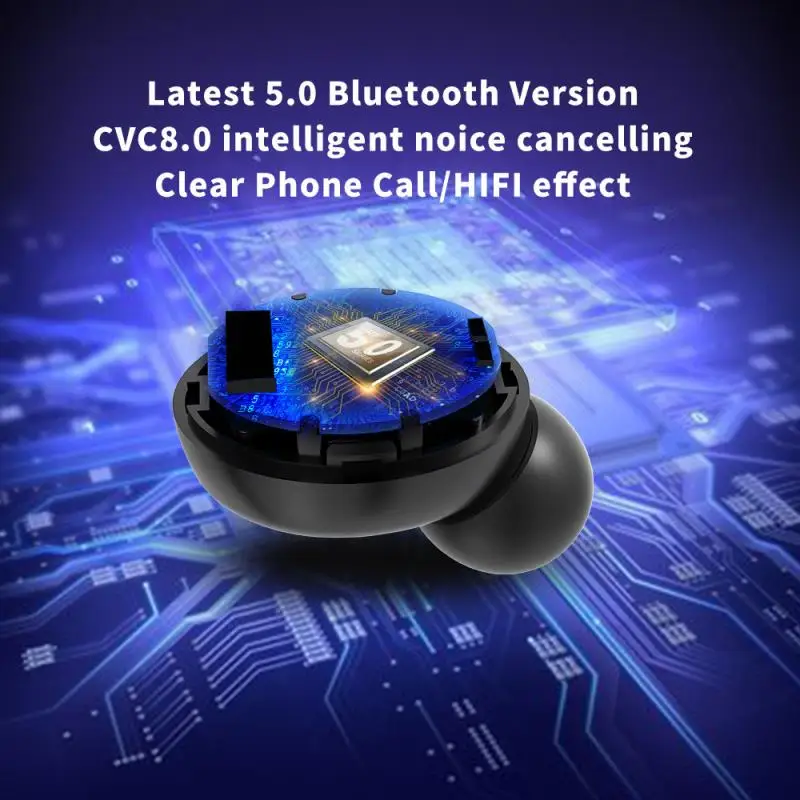 TWS стереонаушники V11 с поддержкой Bluetooth 5 0 и зарядным футляром на 4000 мА · ч|Наушники