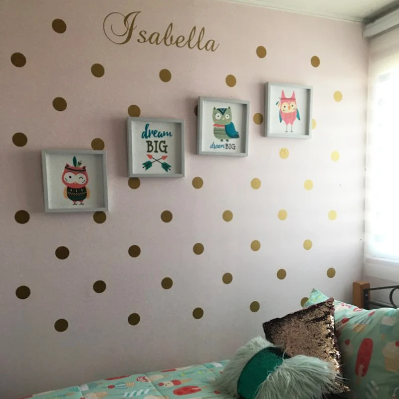 

Children's Room Decor Polka Dot Wall Stickers Removable Decal Pattern Spots Circle Nursery Home Decoration