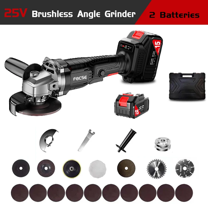 Беспроводная угловая шлифовальная машина 25 в электрическая бесщеточный ударный