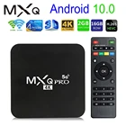 Новые Смарт Android блок для ТВ MXQ PRO 4K 5G Android 10,0 ТВ коробка с двумя камерами, процессор Rockchip RK3228A 4 ядра, 2 Гб оперативной памяти, 16 Гб встроенной памяти, 4K HD 2,4G-5G Wifi Android TV BOX