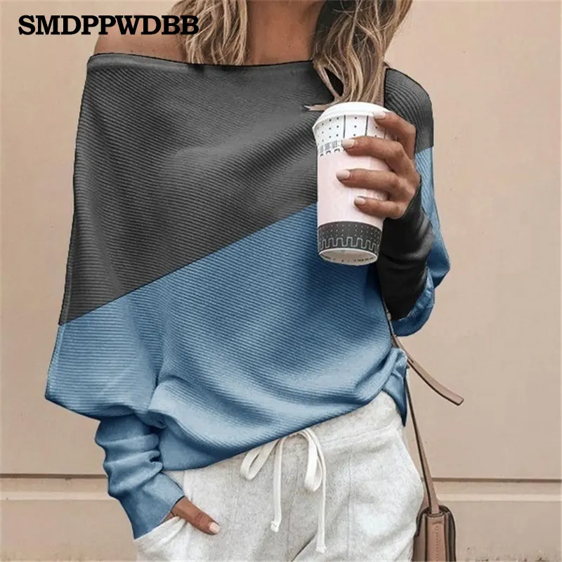 Женская футболка с открытыми плечами вырезом лодочкой сексуальный топ цветные