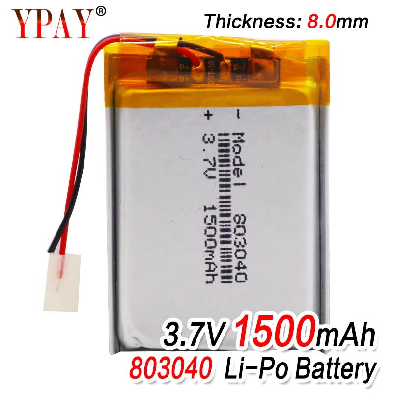 1/2/4 шт. высокое качество 3 7 V 803040 1500mAh литий ионный полимерный Батарея вольт ионная