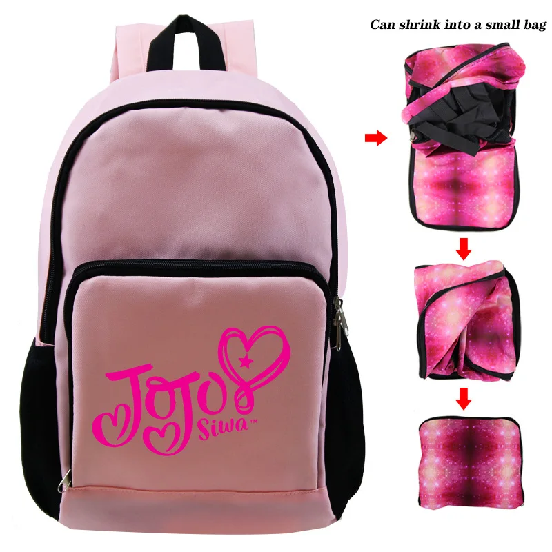 Fashion Jojo Siwa Foldable Casual Backpack Students Daily Rucksack New Bags for Teens Beautiful Men Women Travel Knapsac | Багаж и сумки