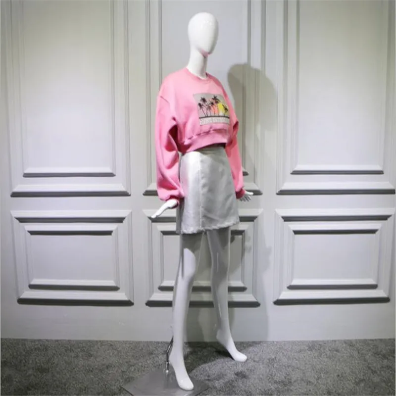 Женский костюм повседневный модный розовый свитер с рисунком кокосовой пальмы и