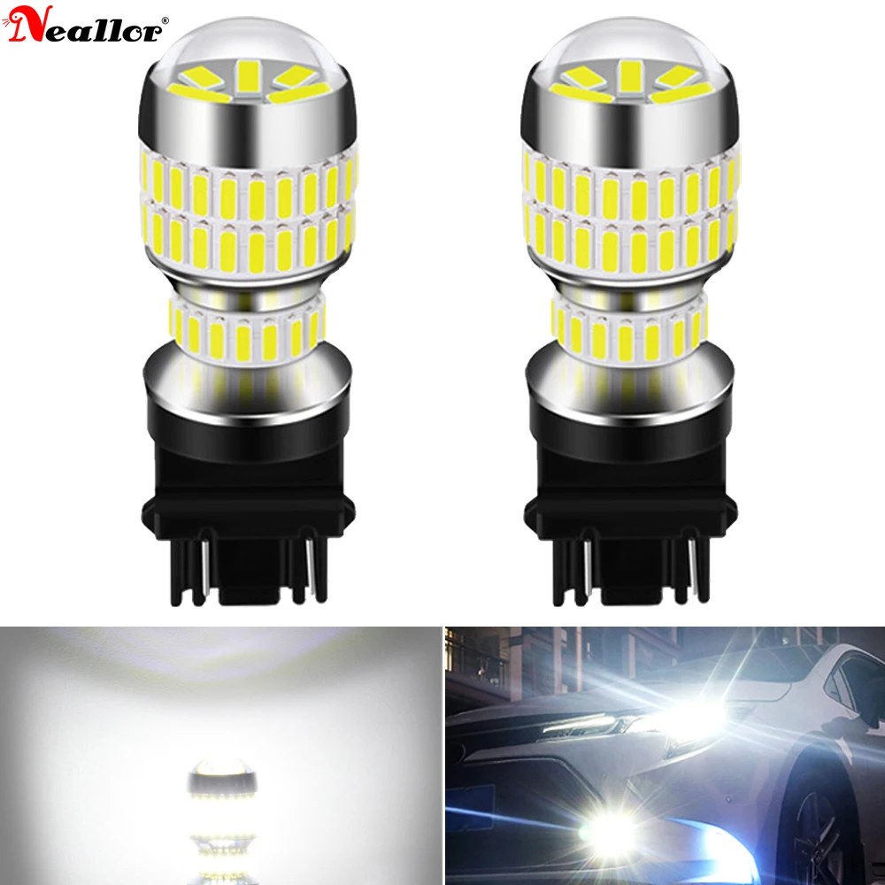 

2 шт., светодиодные лампы T25 3157 T20 7440 7443 W21W 1157 BAY15D 1156 BA15S P21W 3014smd