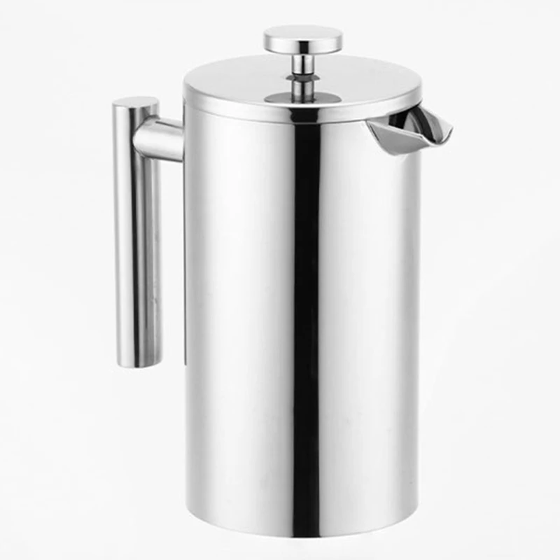 

Stainless Steel French Press Coffee Maker Double Wall Insulated Coffee and Tea Brewer Pot and Maker Keeps Coffee Tea Hot