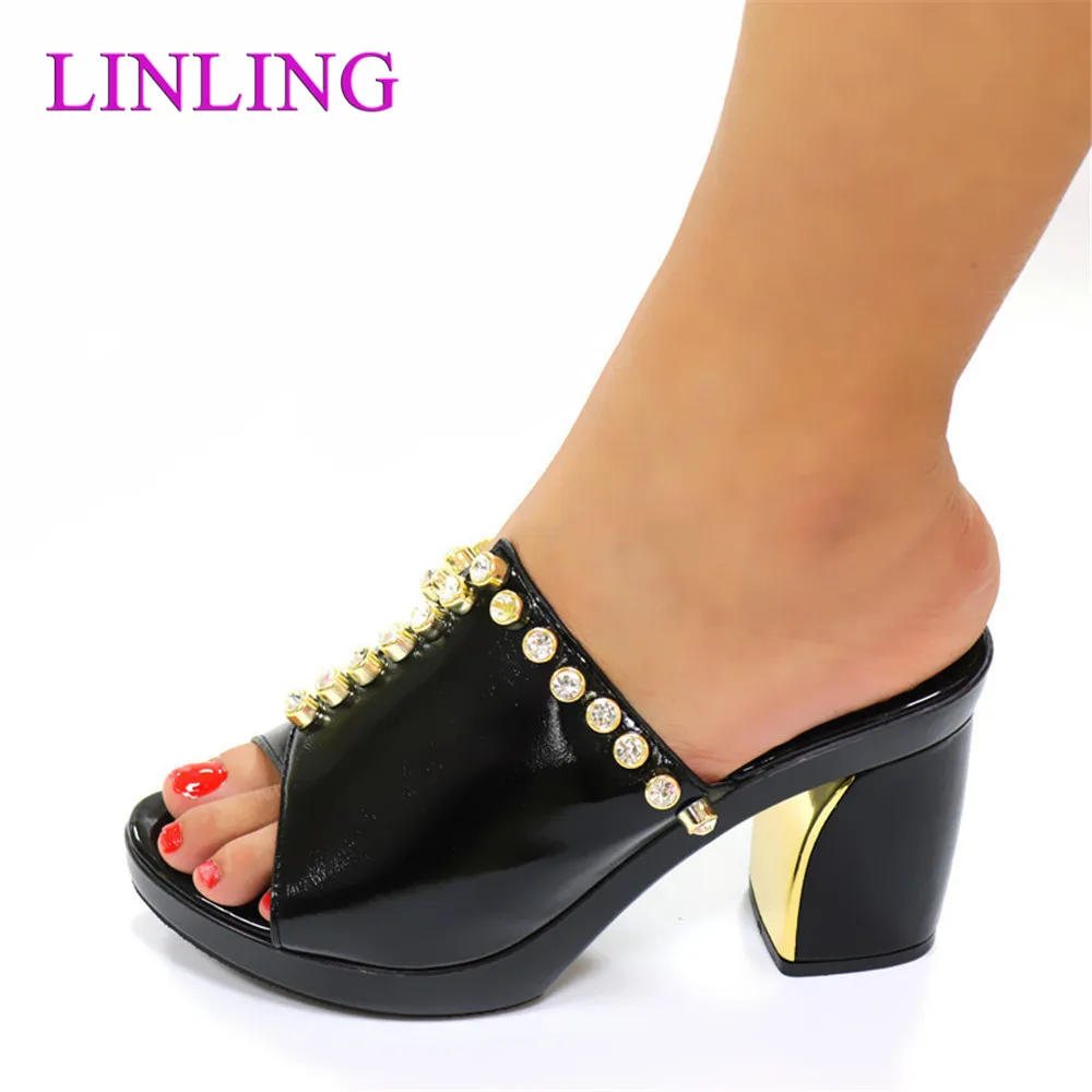 

2021 Latest Design High Heels Women Wedding Shoes Nigerian Party Pumps African Sandal Shoes Wedding Shoes Luxury Slippers Women