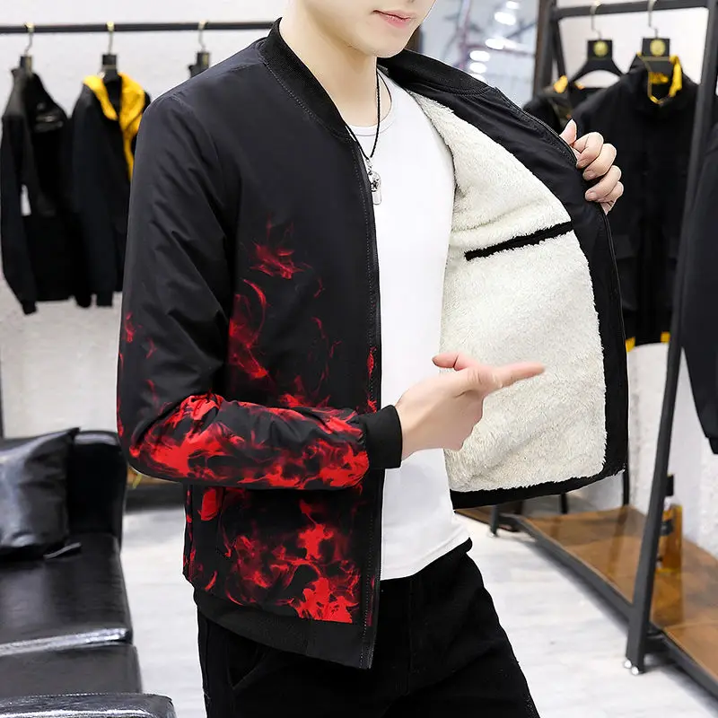 Мужское пальто с начесом плотное Корейская версия Осень-зима | Мужская одежда