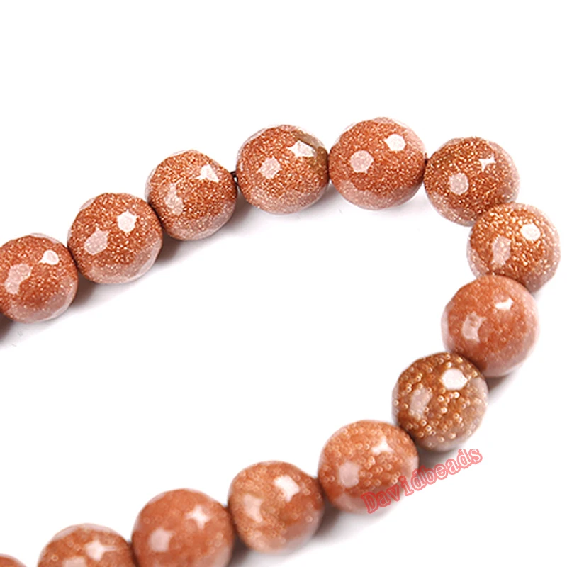 Круглые Бусины Из граненого золотого песка 16 дюймов 4 6 8 10 12 мм | Украшения и