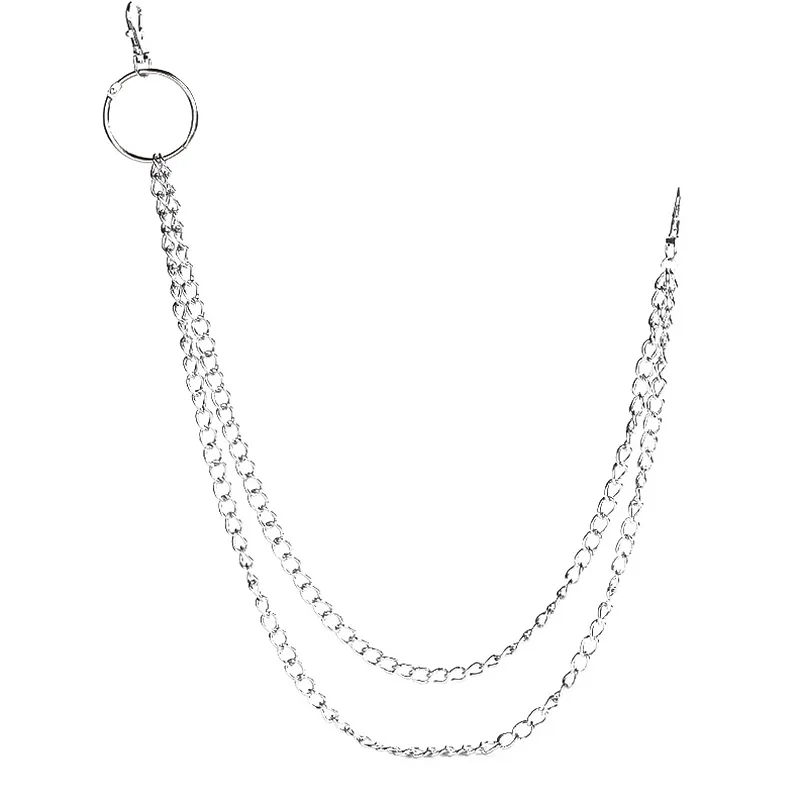 Длинный металлический брелок для ключей женщин и мужчин аксессуар в стиле панк с