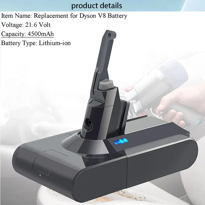 

Сменная литиевая батарея Lasica 4500 мАч 21,6 в V8 для Dyson V8 SV10