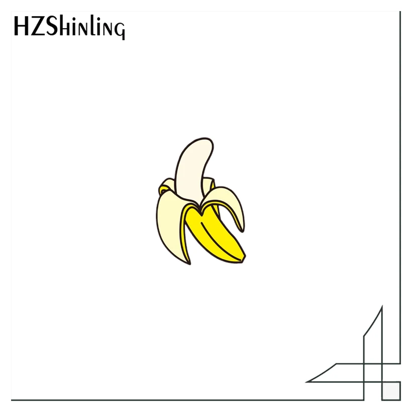 Забавный Банан акриловый значок штыря отворотом смолы эпоксидные украшения |